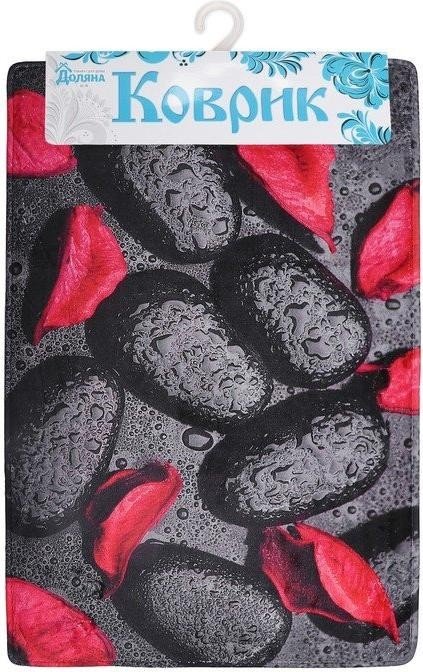 Коврик Доляна «Камни лепестки роз», 40×60 см