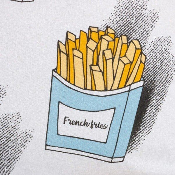 Постельное бельё Этель 1,5 сп "French fries", 143х215 см, 150х214 см, 50х70 см -1 шт, 100% хлопок, бязь