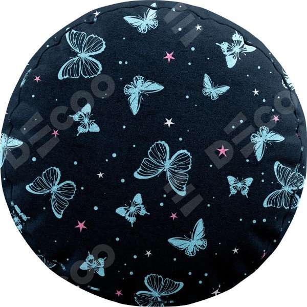 Подушка круглая Cortin «Неоновые бабочки»