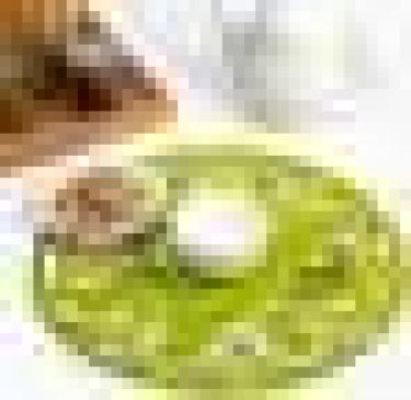 Салфетка декоративная Доляна"Тюльпаны" цвет зеленый,d 30 см, 100% п/э, фетр