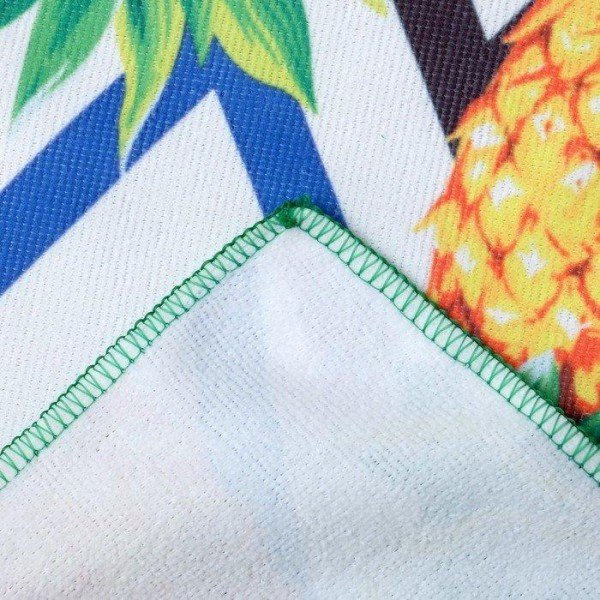 Полотенце пляжное в сумке Этель "Ананасы", 70*140 см, микрофибра, 100% п/э