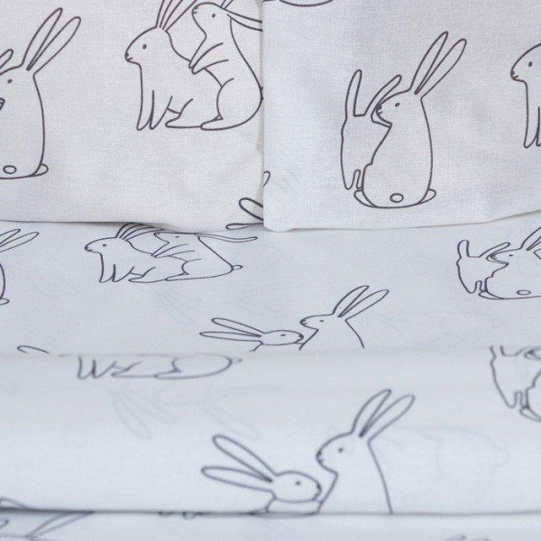 Постельное бельё Этель Дуэт «Кролики» 143х215 см - 2 шт, 220х240 см, 70х70 см - 2 шт