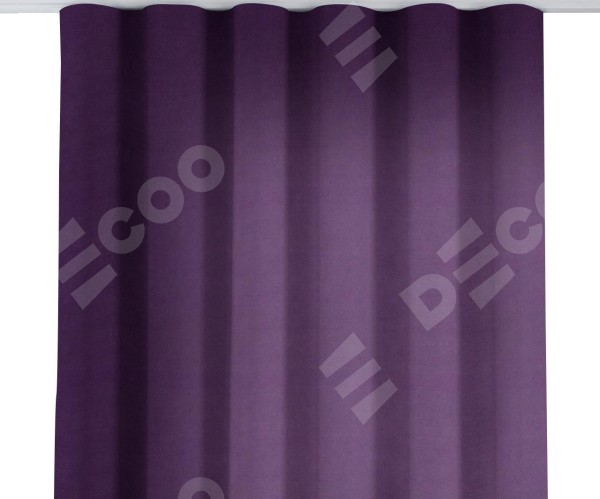 Комплект штор на тесьме «Волна», вельвет тёмно-фиолетовый