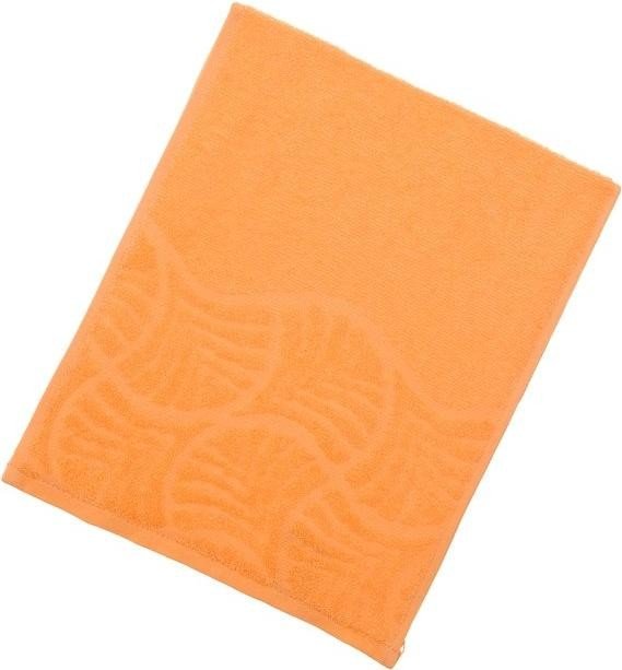 Полотенце махровое «Волна», размер 30х70 см, цвет оранжевый, 300 г/м²