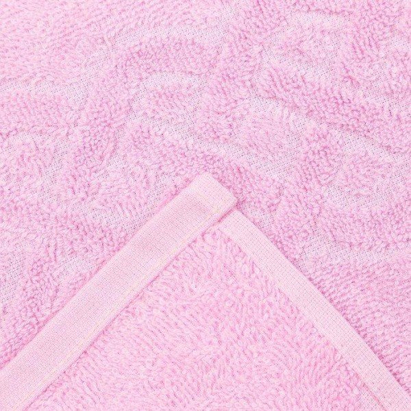 Полотенце махровое жаккард Plait, размер 50х90 см, 360 гр/м2, цвет розовый