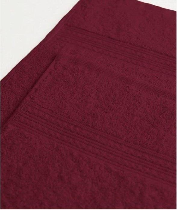 Полотенце махровое, размер 30х60 см, цвет бордовый