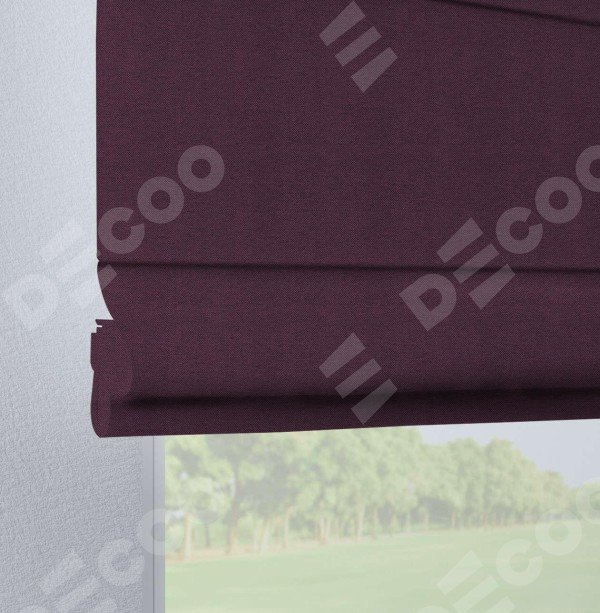Римская штора на петлях «Кортин», ткань лён димаут, фиолетовый