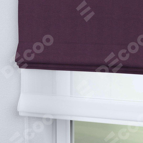 Римская штора «Кортин» день-ночь, ткань лён димаут, фиолетовый