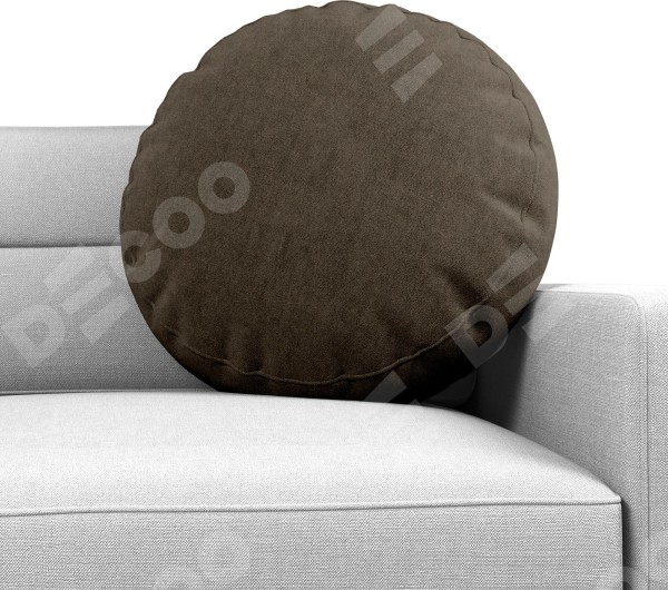 Подушка круглая «Кортин» канвас коричневый