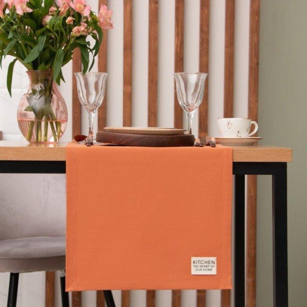 Дорожка на стол Этель Kitchen 40х150 см, цв. оранжевый, 100% хл, саржа 220 г/м2