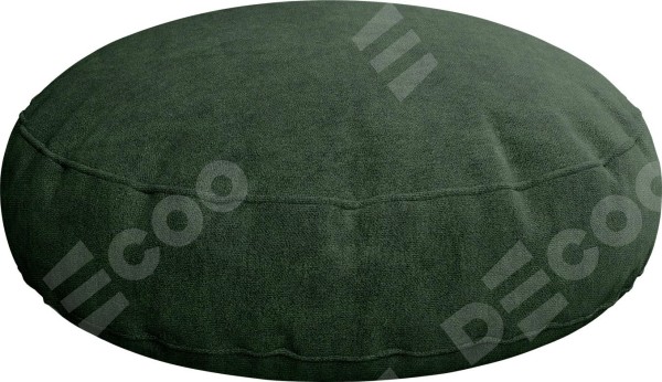Подушка круглая «Кортин» канвас глубокий зелёный