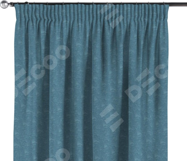 Комплект штор софт мрамор голубой, на тесьме «Карандаш»
