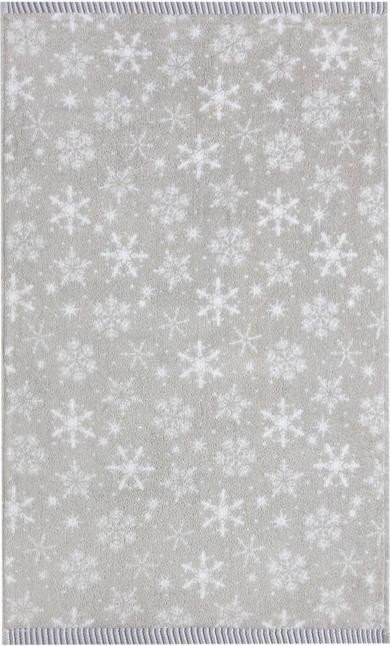 Полотенце махровое LoveLife "Снежинки", 40*65 см, цв.серый, 100% хлопок, 350 г/м2