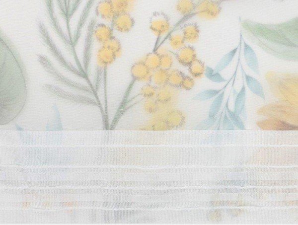 Тюль с подхватом и ламбрекеном "Солнечные цветы" 250х200см, 100% п/э, вуаль