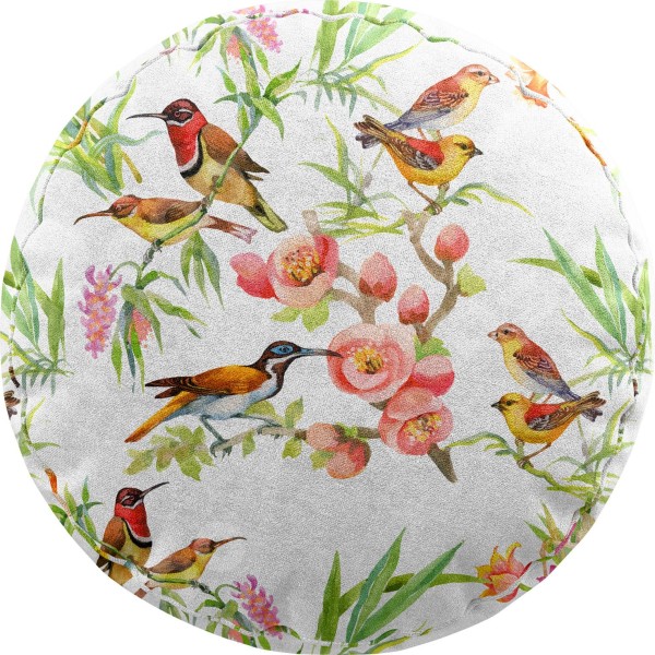 Подушка круглая Cortin «Певчие птички»