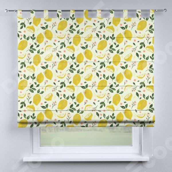 Римская штора на петлях «Сочные лимоны»