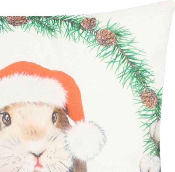 Наволочка на подушку Этель "Рождественский кролик" 40 х 40 см, 100% п/э
