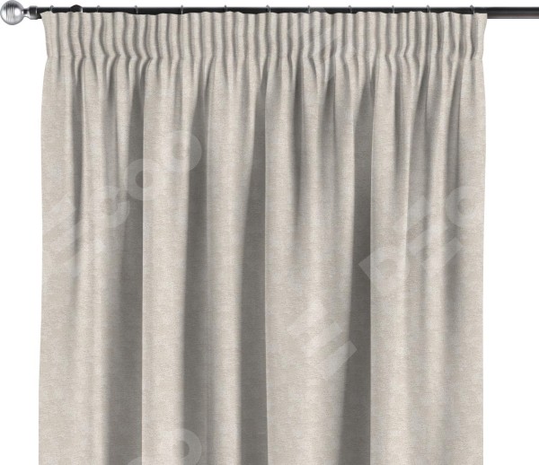 Комплект штор софт мрамор кремовый, на тесьме «Карандаш»