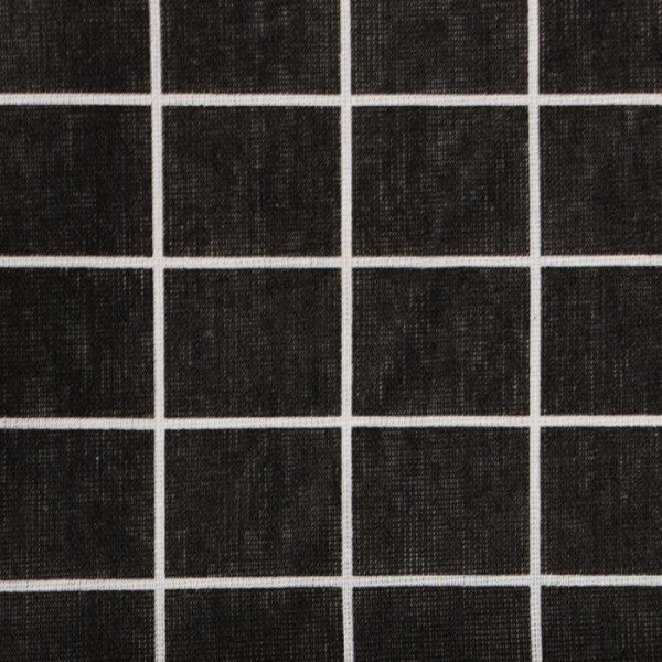 Скатерть Доляна "Клетка"цв.черный 145х200±3см,100%пэ, рогожка 130 гр/м