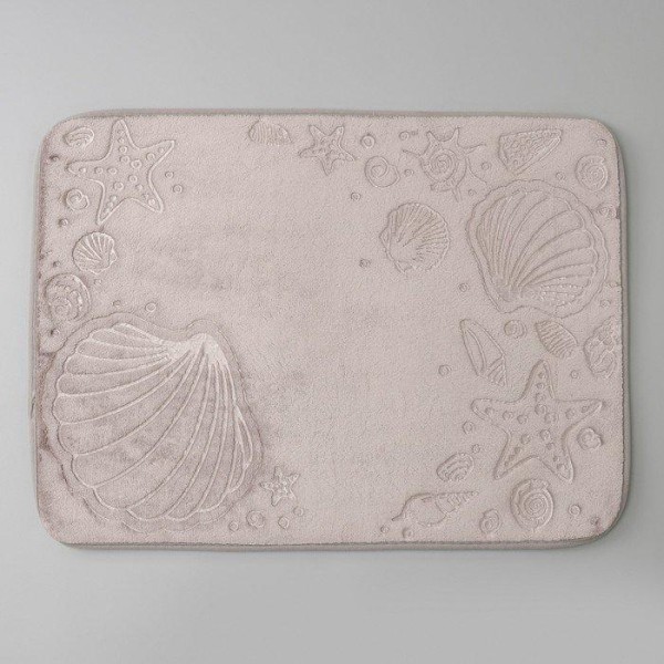 Коврик Доляна «Морское дно», 50×70 см, цвет серый