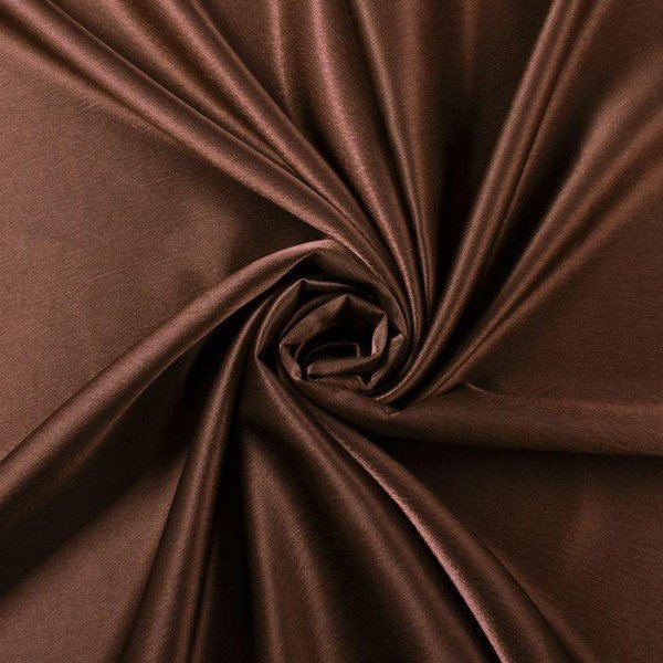 Штора портьерная "Этель" ширина 200 см, высота 250 см, цвет шоколадный, глянцевая