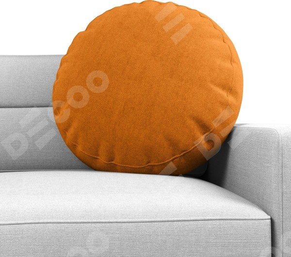 Подушка круглая «Кортин» канвас оранжевый
