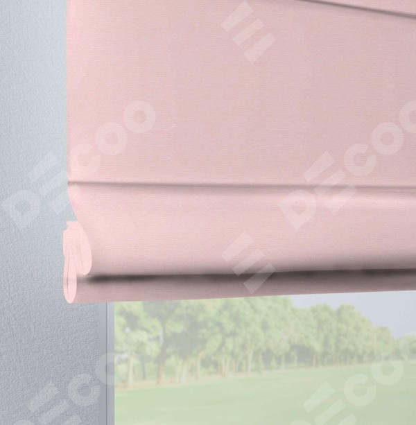 Римская штора на петлях «Кортин», ткань блэкаут однотонный, розовый