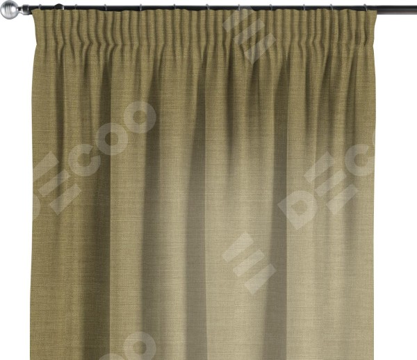 Комплект штор на тесьме «Карандаш», лён цвет коричневый