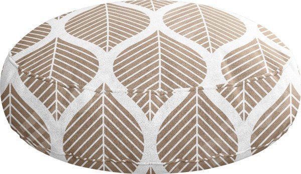 Подушка круглая Cortin «Листья геометрия»