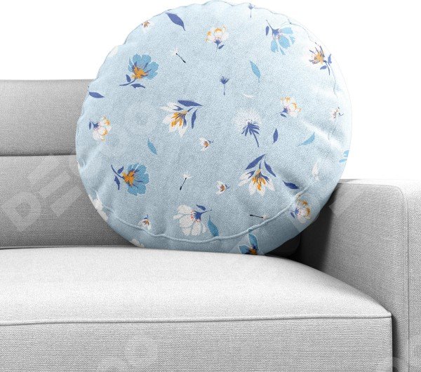 Подушка круглая Cortin «Голубые цветы»