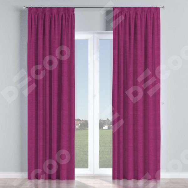 Комплект штор на тесьме «Карандаш», вельвет фиолетовый