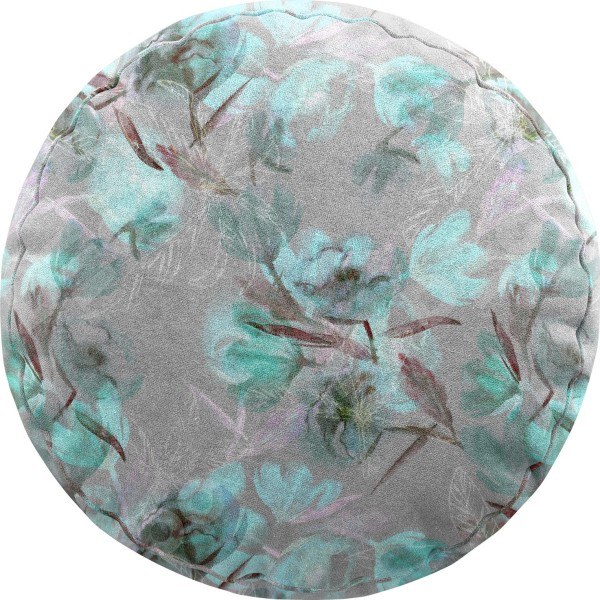 Подушка круглая Cortin «Цветочная акварель»