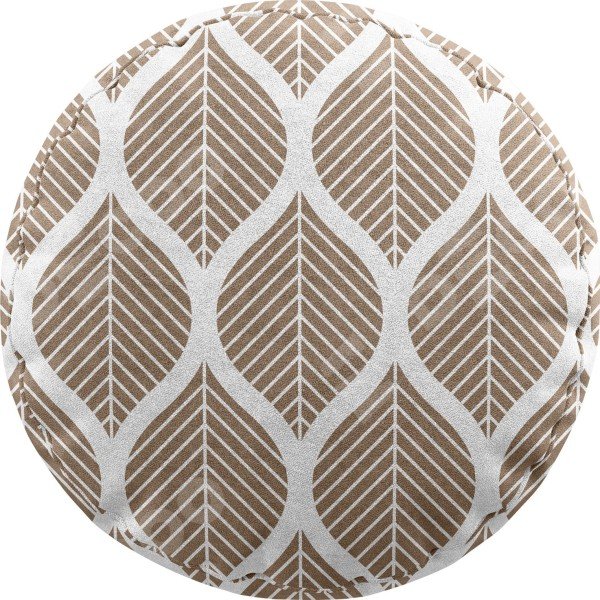 Подушка круглая Cortin «Листья геометрия»