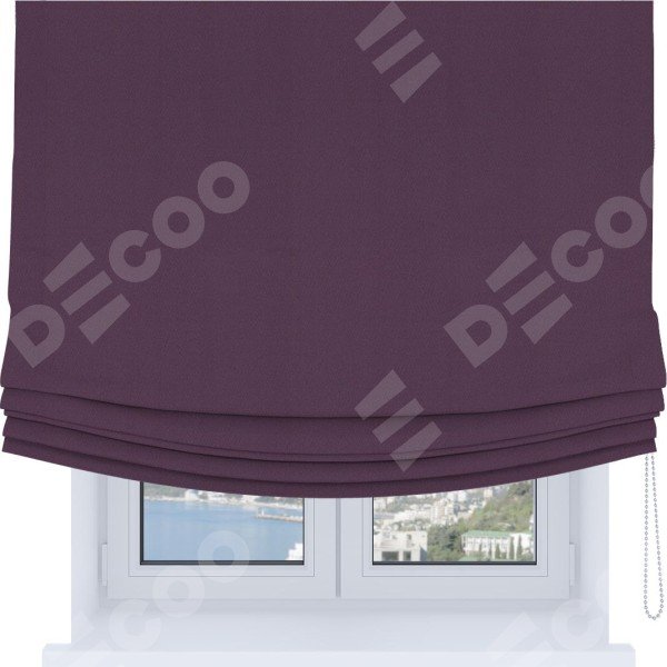 Римская штора Soft с мягкими складками, ткань блэкаут однотонный фуксия