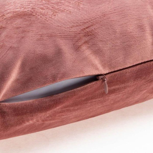 Наволочка на подушку с кисточками Этель цвет пыльная роза, 45х45 см, 100% п/э, велюр