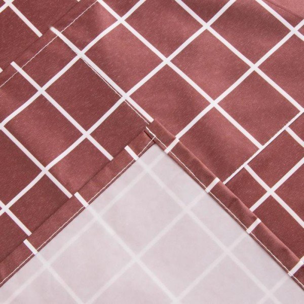 Фартук Доляна с карманами в клетку цв.бордо, 70*65 см