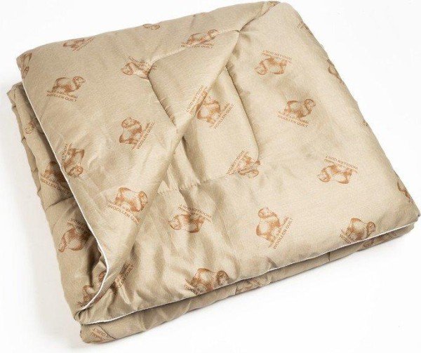 Одеяло одноигольная стежка Овечья шерсть 172х205 см, 300 гр, пэ, чемодан