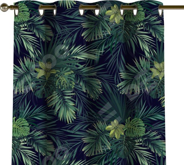 Комплект штор на люверсах «Пальмовые листья»