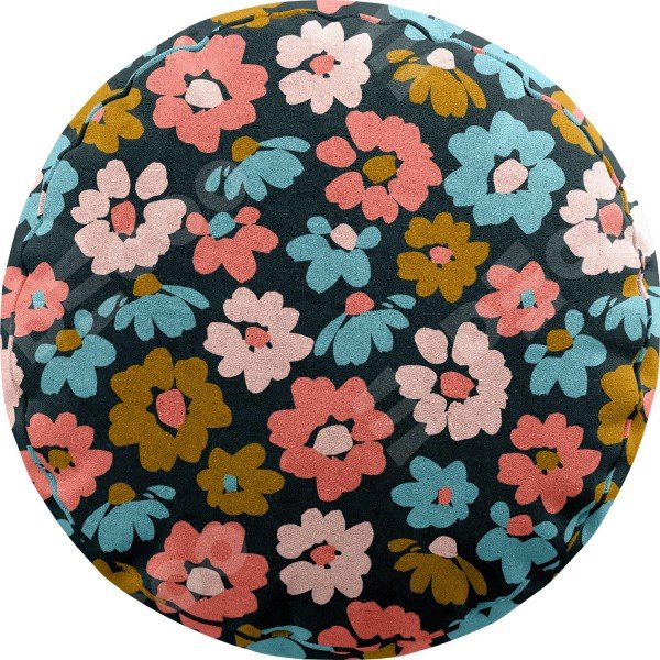 Подушка круглая Cortin «Яркие цветы»