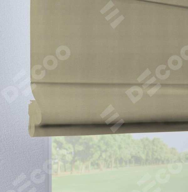Римская штора на петлях «Кортин», ткань pipa блэкаут светло-бежевый