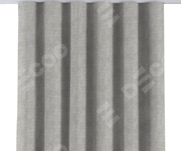 Комплект штор софт мрамор светло-серый, на тесьме «Волна»
