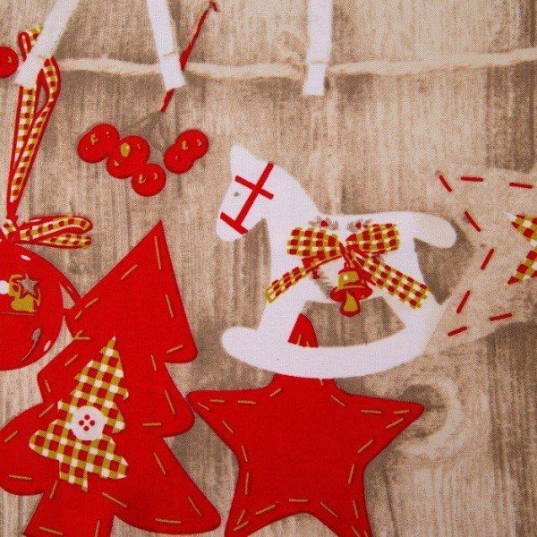 Скатерть Доляна «Новый год: Домашний уют» 145×220 см, 100% п/э