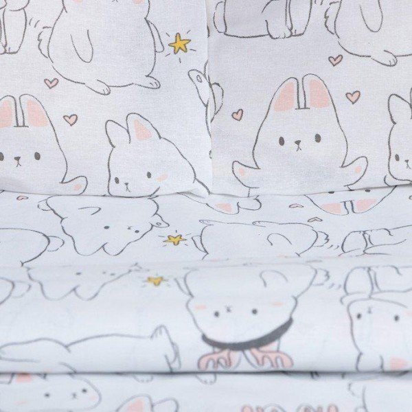 Постельное бельё Этель 2 сп Cute rabbits 175х215 см, 200х220 см, 70х70 см - 2 шт