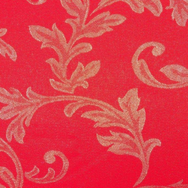 Скатерть Этель "Patterns" цвет красный, 142*283 +/-3 см, 115 ±10 гр,100% п/э
