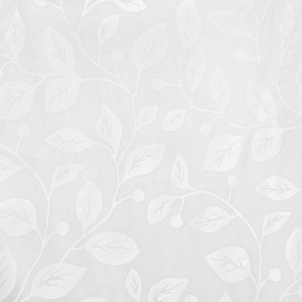 Штора вуаль с тиснением листья 500х260 см, цвет белый