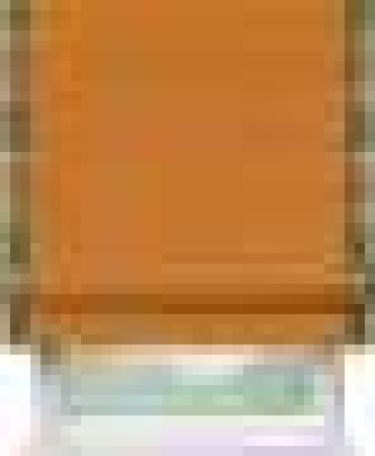 Римская штора «Кортин» для проема, канвас оранжевый, с кантом Стрим Дуо (люверсы с пояском)