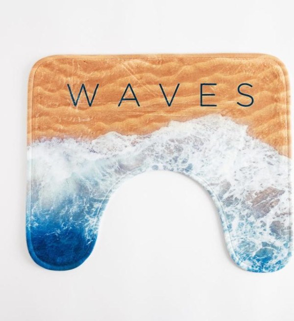 Коврик для ванной Этель "Waves", 50х40 см, велюр