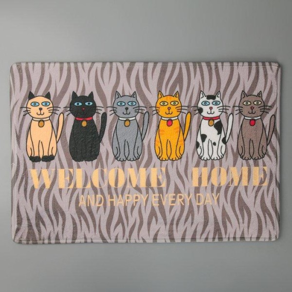 Коврик Доляна «Кошки», 40×60 см