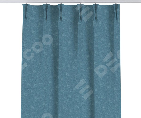 Комплект штор софт мрамор голубой, на тесьме «Кустик»