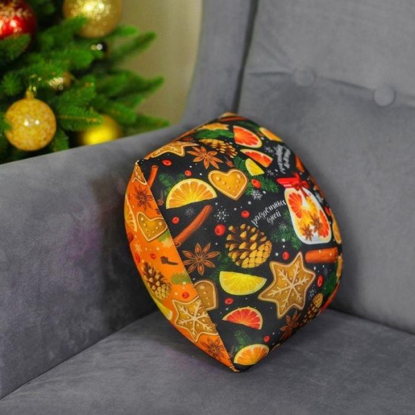 Подушка декоративная «Пожелания», новогодняя, вкусняшки, 23х23 см